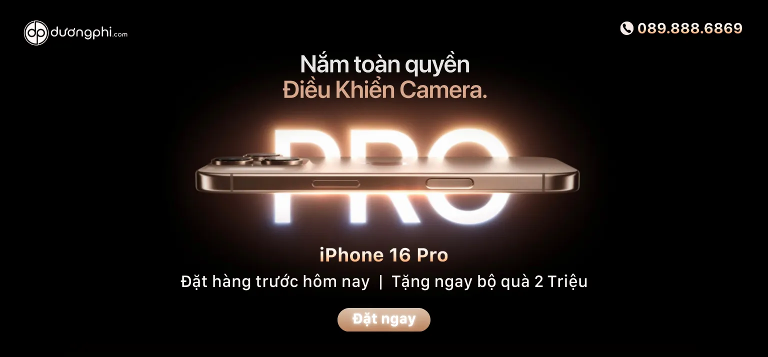 ĐẶT TRƯỚC IPHONE 16 PRO NHẬN BỘ QUÀ 2 TRIỆU