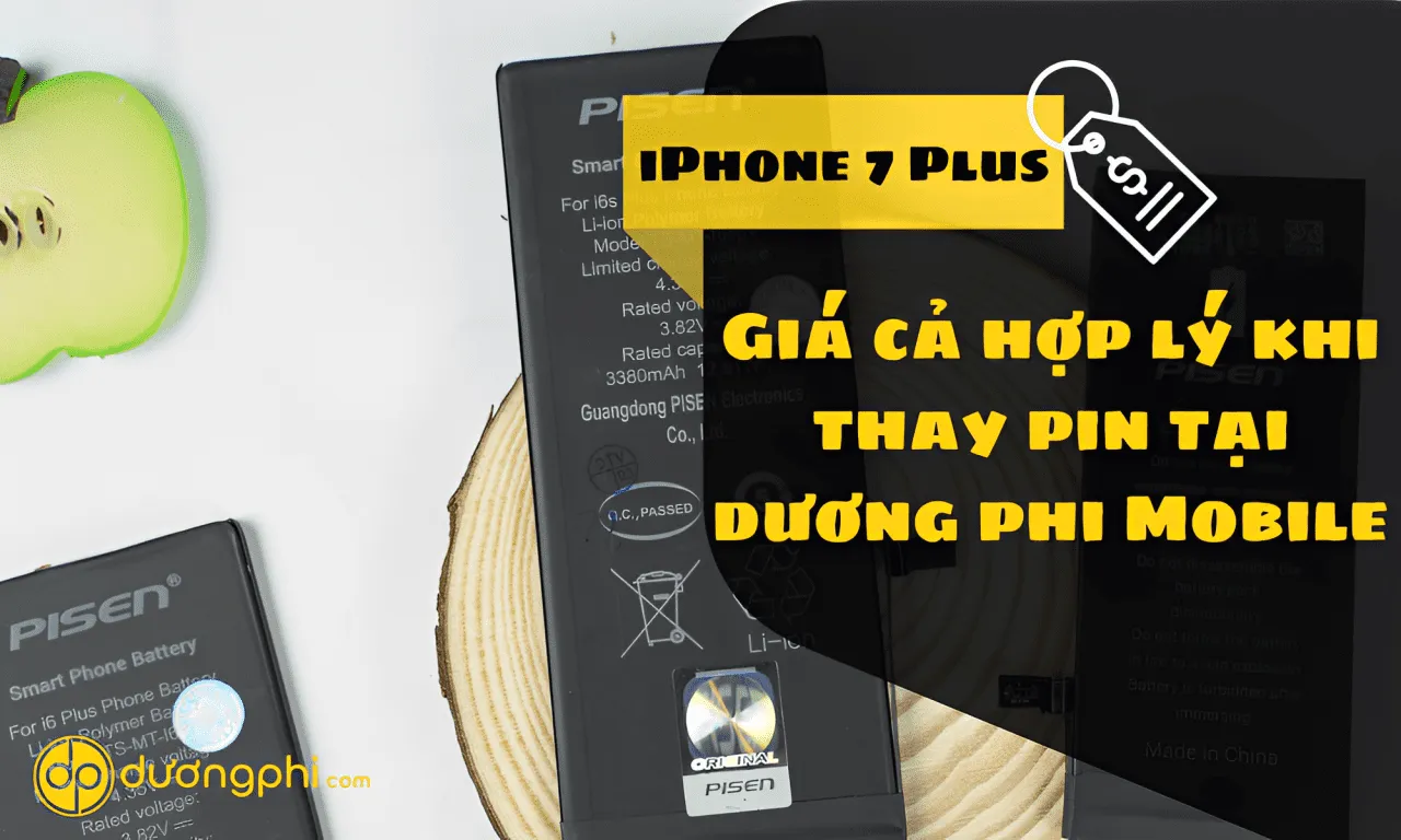 Pin Chính Hãng Pisen Dung Lượng Siêu Cao Cho Iphone 7 Plus - Cần Thơ Vĩnh Long 4