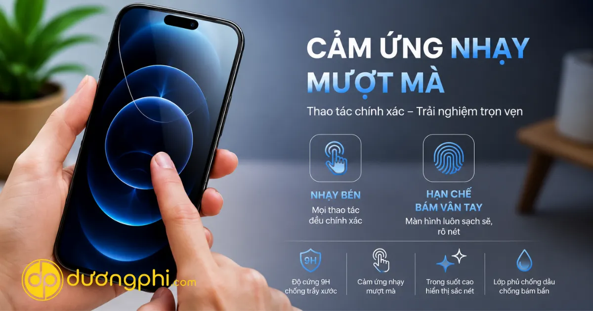 Dán Kính Cường Lực Cho Iphone 16 Vẫn Giữ Cảm Ứng Nhạy