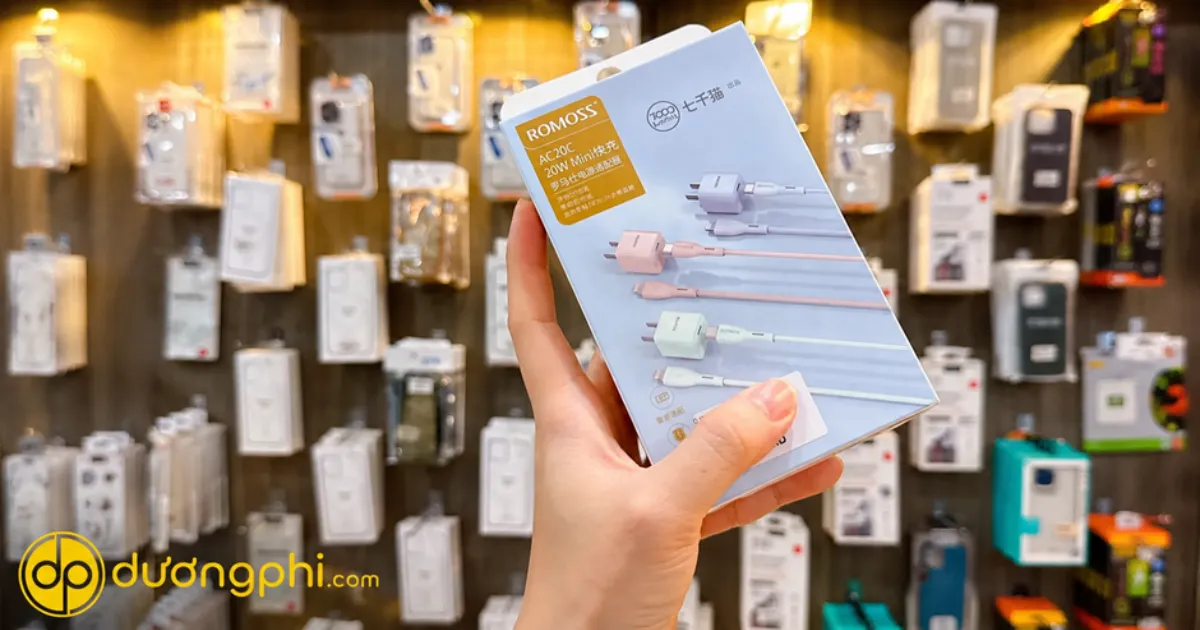 Bộ Sạc Romoss Type-C To Lightning 20W Hỗ Trợ Công Nghệ Sạc Nhanh Pd, Giúp Rút Ngắn Thời Gian Sạc Cho Iphone Và Ipad