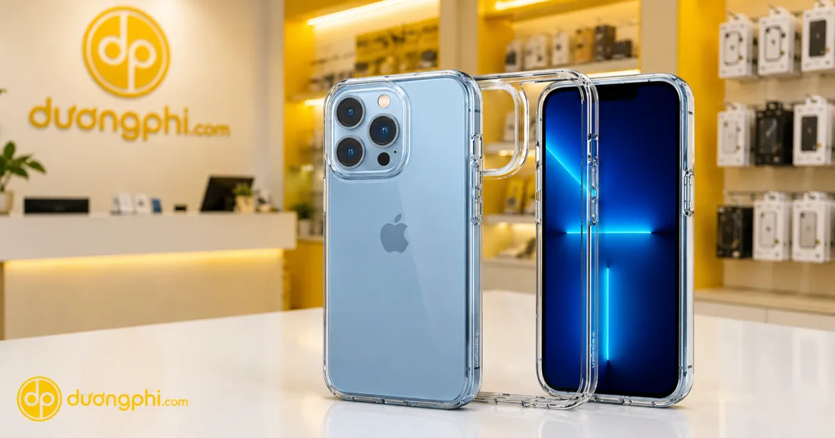 Ốp Lưng Iphone 13 Pro Max Trong Suốt Chất Liệu Tpu Cao Cấp, Chống Sốc, Chống Ố Vàng Và Cầm Nắm Chắc Tay.
