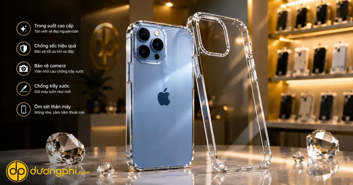 Ốp Lưng Kst Design Trong Suốt Iphone 13 Pro Chống Sốc, Bảo Vệ Camera, Chống Trầy Xước Và Giữ Nguyên Vẻ Đẹp Nguyên Bản.