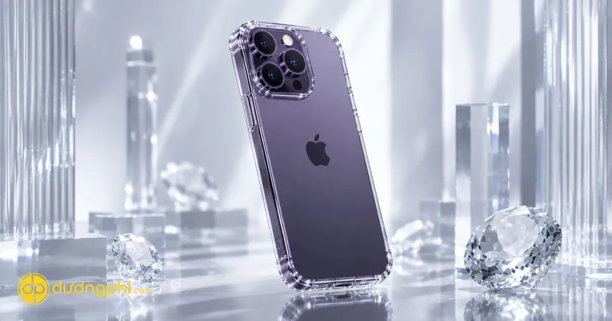 Ốp Lưng Trong Suốt Iphone 14 Pro Bảo Vệ Mặt Lưng, Khung Viền Và Cụm Camera, Giúp Hạn Chế Va Đập Và Giữ Máy Luôn Như Mới.
