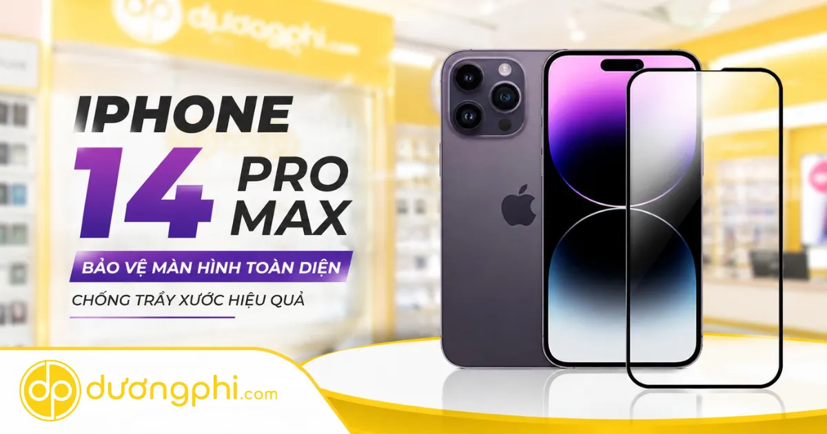 Cường Lực Cao Cấp Iphone 14 Pro Max Chống Trầy Xước Bảo Vệ Màn Hình