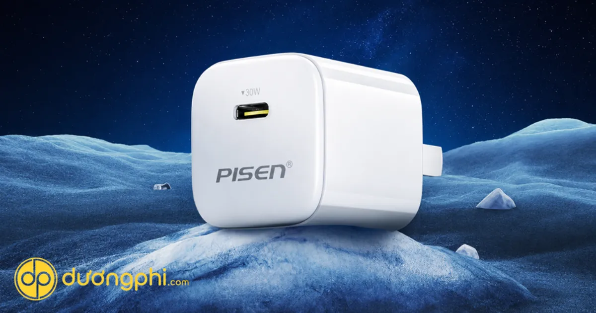Củ Sạc Pisen 30W Type-C 1 Củ Sạc Pisen 30W Type-C Pd Hỗ Trợ Sạc Nhanh Power Delivery, Tương Thích Iphone, Ipad Và Nhiều Thiết Bị Usb-C. Thiết Kế Nhỏ Gọn, Công Suất 30W Mạnh Mẽ, An Toàn Và Ổn Định Trong Quá Trình Sử Dụng.