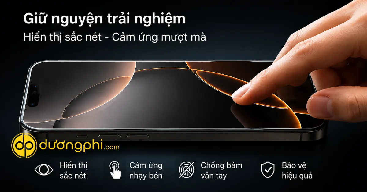 Cường Lực Iphone 16 Pro Max Dán Màn Hình