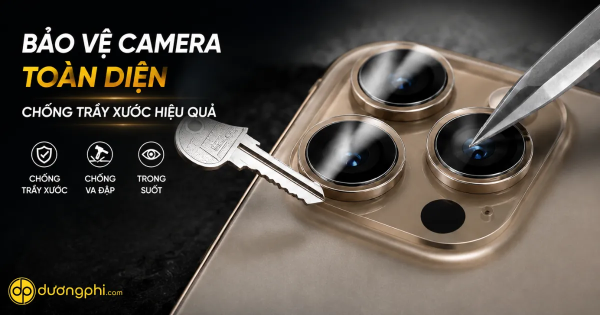 Dán Bảo Vệ Camera Autoboot Iphone 16 Pro/16 Pro Max  – Chống Trầy Xước, Bảo Vệ Ống Kính Cao Cấp