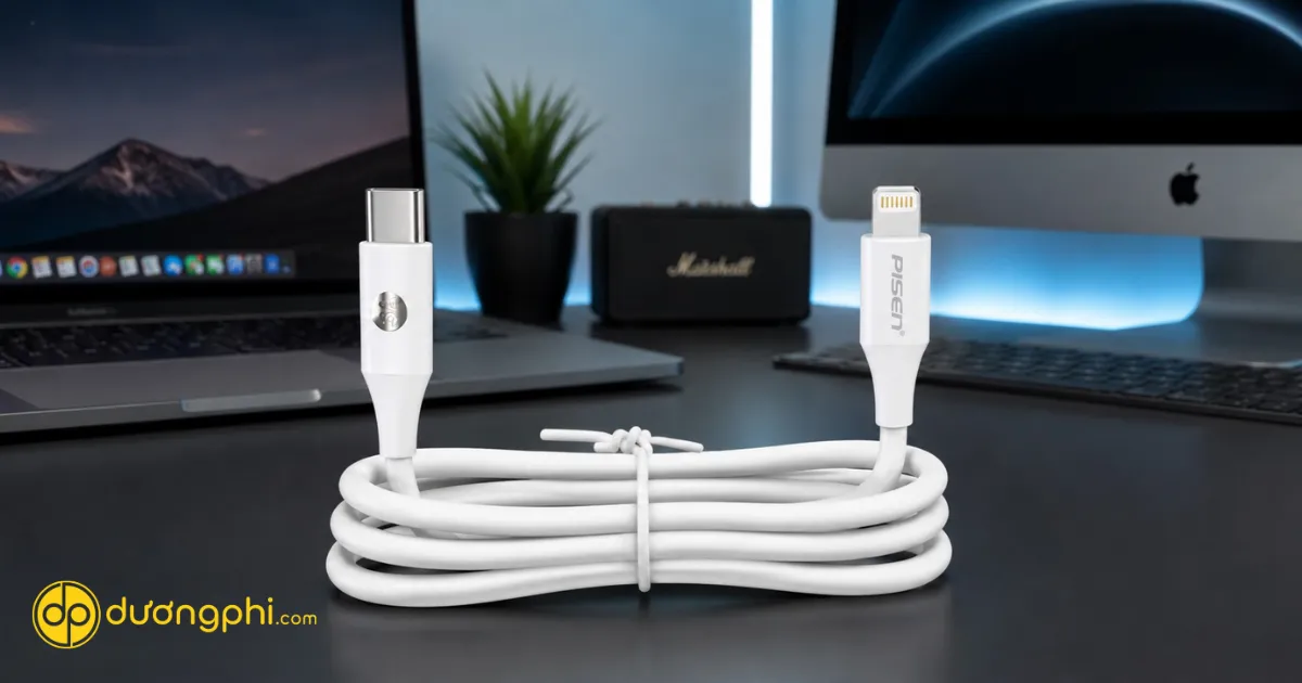 Cáp Sạc Pisen Type-C To Lightning 3A 1M Chính Hãng