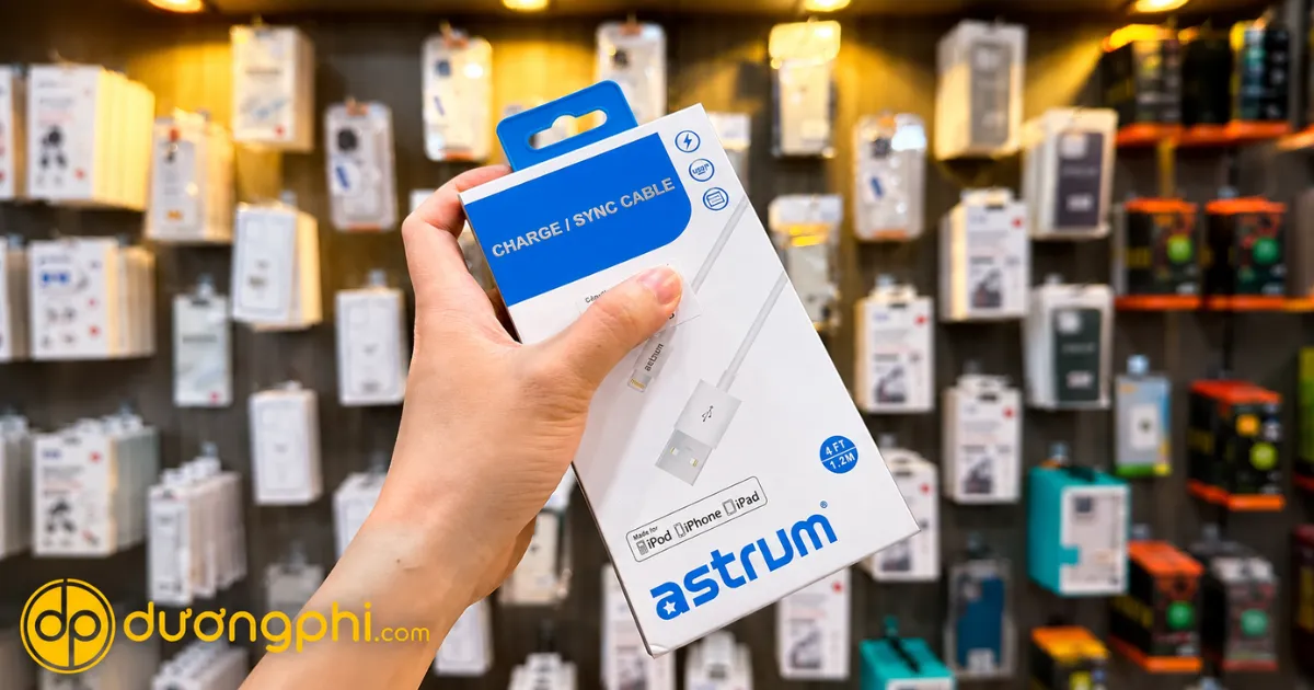 Cáp Astrum Usb To Lightning 1.2M Chính Hãng, Hỗ Trợ Sạc Và Đồng Bộ Dữ Liệu Cho Iphone, Ipad, Thiết Kế Nhỏ Gọn Và Tiện Dụng.