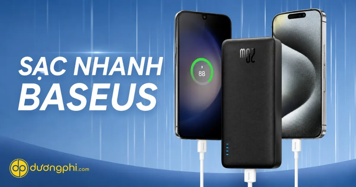 Sạc Dự Phòng Baseus Airpow 20000Mah Hỗ Trợ Sạc Nhanh Pd 20W