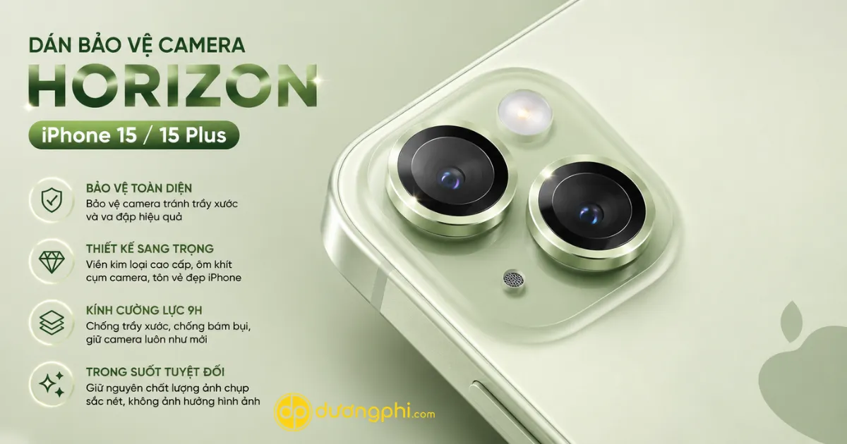 Dán Bảo Vệ Camera Horizon Iphone 15/15 Plus Là Giải Pháp Bảo Vệ Hiệu Quả Cho Cụm Camera Khỏi Trầy Xước, Bụi Bẩn Và Các Tác Động Trong Quá Trình Sử Dụng Hằng Ngày.giúp Chống Trầy Xước, Hạn Chế Va Đập, Giữ Cụm Camera Luôn Sạch Đẹp Và Đảm Bảo Chất Lượng Hình Ảnh Khi Sử Dụng.