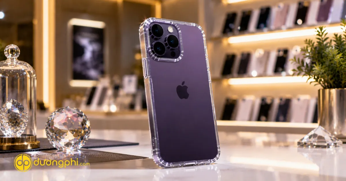 Ốp Lưng Iphone 14 Pro Max   Trong Suốt Bảo Vệ Mặt Lưng, Khung Viền Và Cụm Camera, Thiết Kế Mỏng Nhẹ Và Cầm Nắm Thoải Mái.
