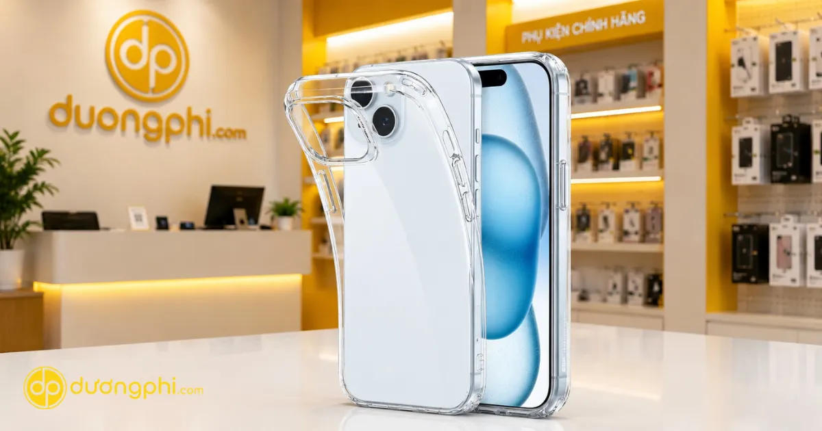 Ốp Lưng Trong Suốt Iphone 15 Chống Sốc, Bảo Vệ Camera Và Khung Viền, Giữ Nguyên Thiết Kế Thanh Lịch Của Máy.