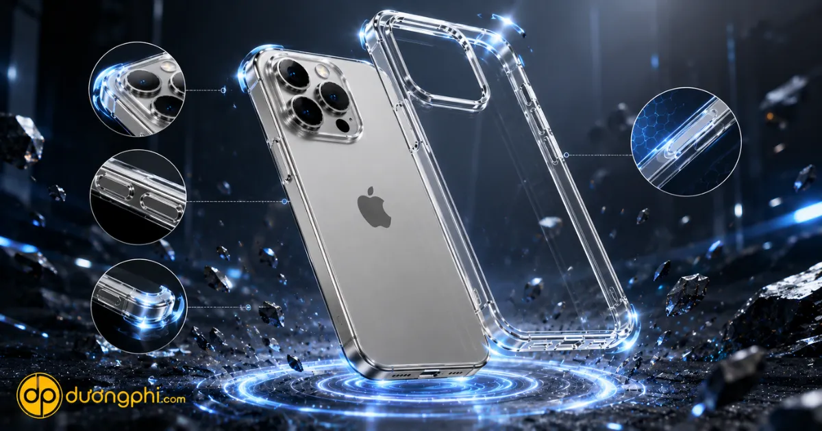 Ốp Lưng Iphone 16 Pro Max Trong Suốt 2 Ốp Lưng Trong Suốt Iphone 16 Pro Max Chống Sốc, Viền Camera Bảo Vệ Tối Ưu, Giữ Nguyên Vẻ Đẹp Sang Trọng Của Máy.