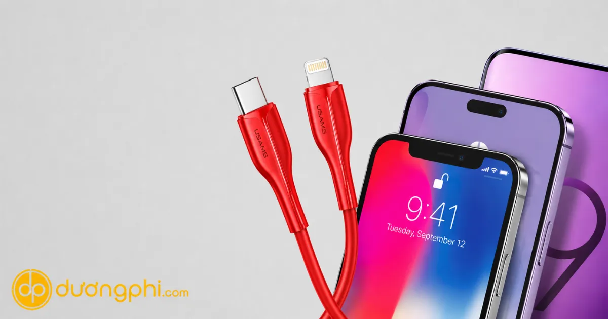 Cáp Sạc Usams Type-C To Lightning U38 1M Hỗ Trợ Sạc Nhanh Pd Ổn Định Cho Iphone Và Ipad. Thiết Kế Hiện Đại, Chất Liệu Bền Bỉ Và Tương Thích Tốt Với Nhiều Thiết Bị Apple.