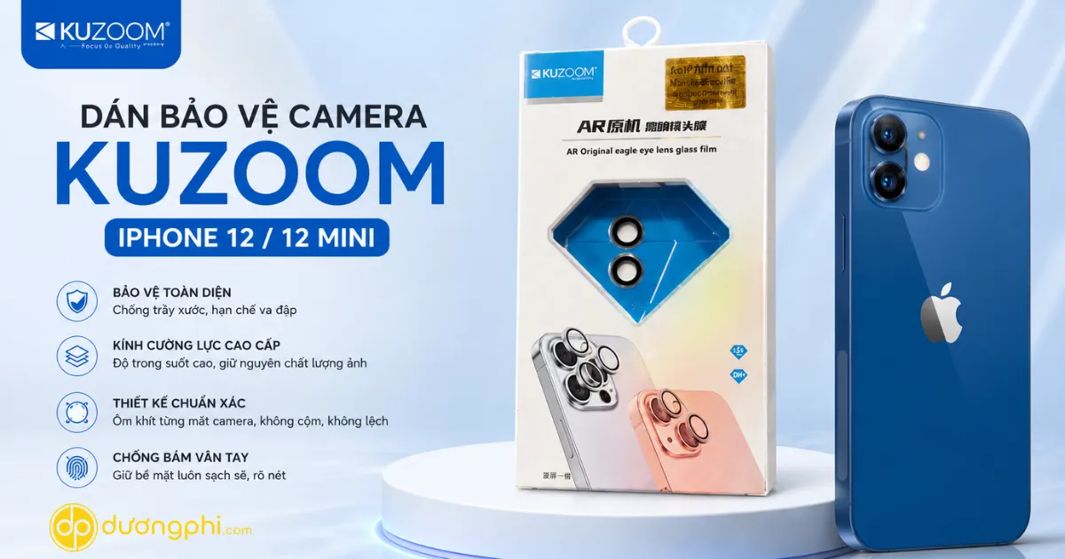 Dán Bảo Vệ Camera Kuzoom Iphone 12/12Mini