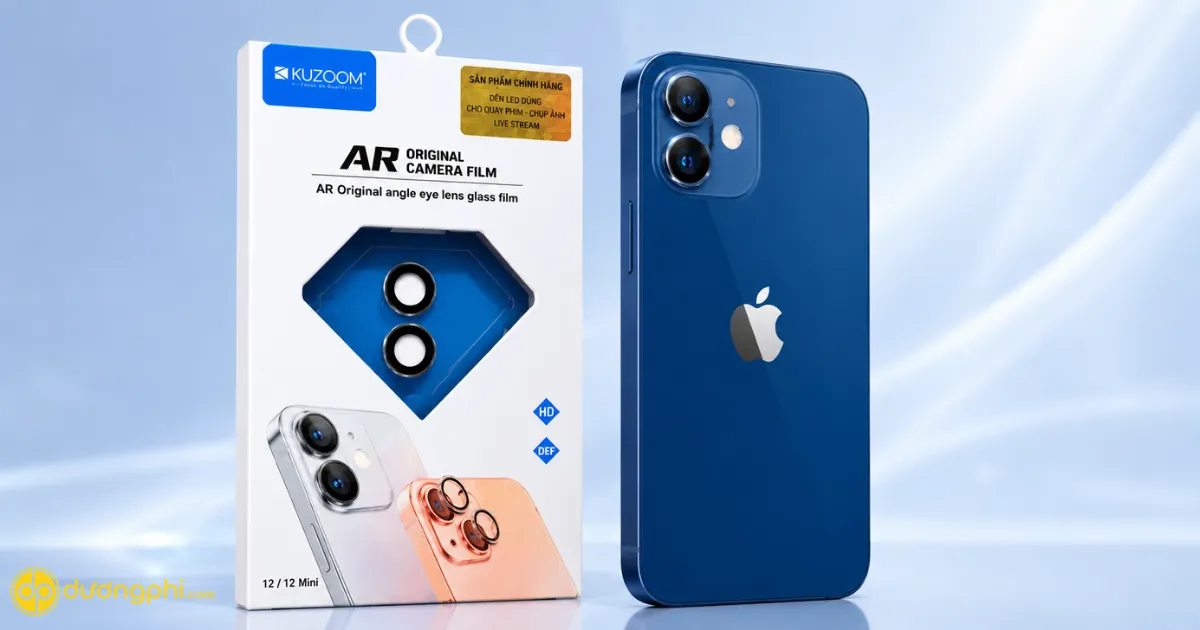 Dán Bảo Vệ Camera Kuzoom Iphone 12/12 Mini, Giúp Chống Trầy Xước, Bảo Vệ Cụm Camera Hiệu Quả Và Duy Trì Chất Lượng Hình Ảnh Sắc Nét.