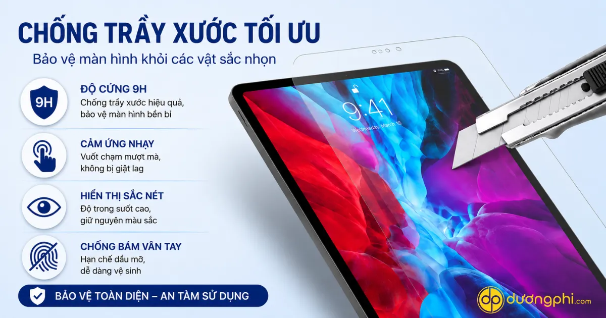 Cường Lực Ipad 11 Inch Cao Cấp Chống Trầy Xước Bảo Vệ Màn Hình Ipad