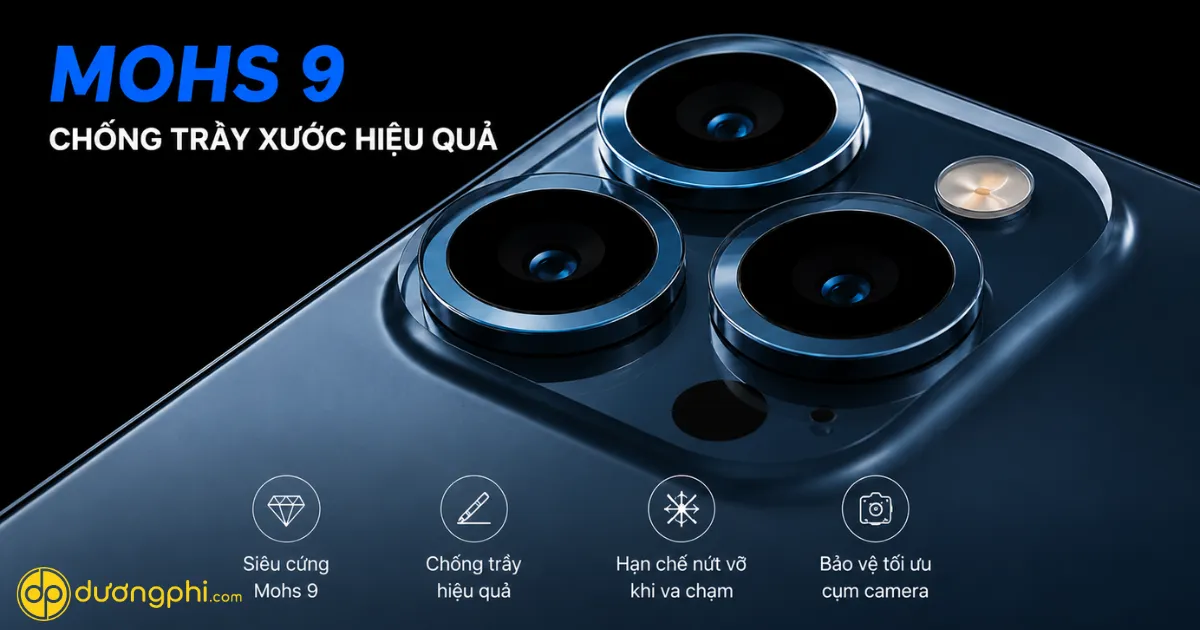 Dán Bảo Vệ Camera Kuzoom Iphone 13 Pro/13 Pro Max Chống Trầy Xước, Bảo Vệ Cụm Camera Hiệu Quả.