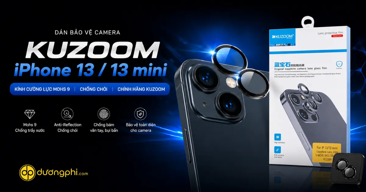 Dán Bảo Vệ Camera Kuzoom Iphone 13 13 Mini Chống Trầy Xước Bảo Vệ Camera