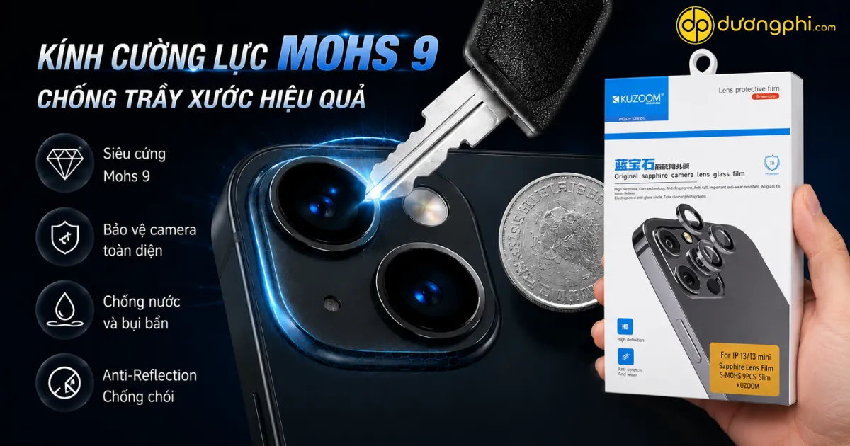 Dán Bảo Vệ Camera Kuzoom Iphone 13/13 Mini  