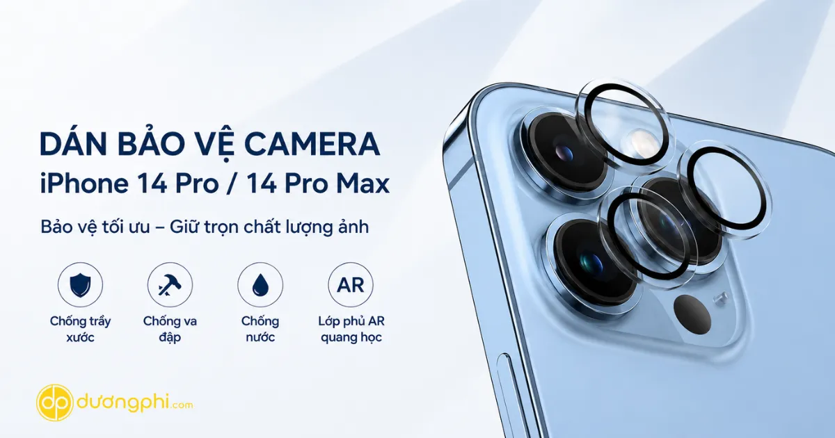 Dán Bảo Vệ Camera Kuzoom Iphone 14 Pro/14 Pro Max Giúp Bảo Vệ Cụm Camera Khỏi Trầy Xước, Bám Bụi Và Hạn Chế Nứt Vỡ Khi Xảy Ra Va Đập Trong Quá Trình Sử Dụng Hằng Ngày.