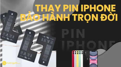 thay pin iphone bảo hành trọn đời