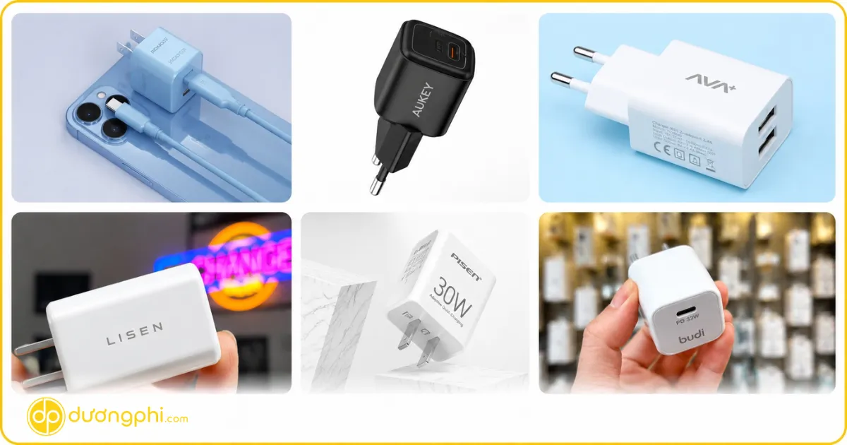 Tổng hợp các dòng củ sạc nhanh chính hãng tại Dương Phi Mobile