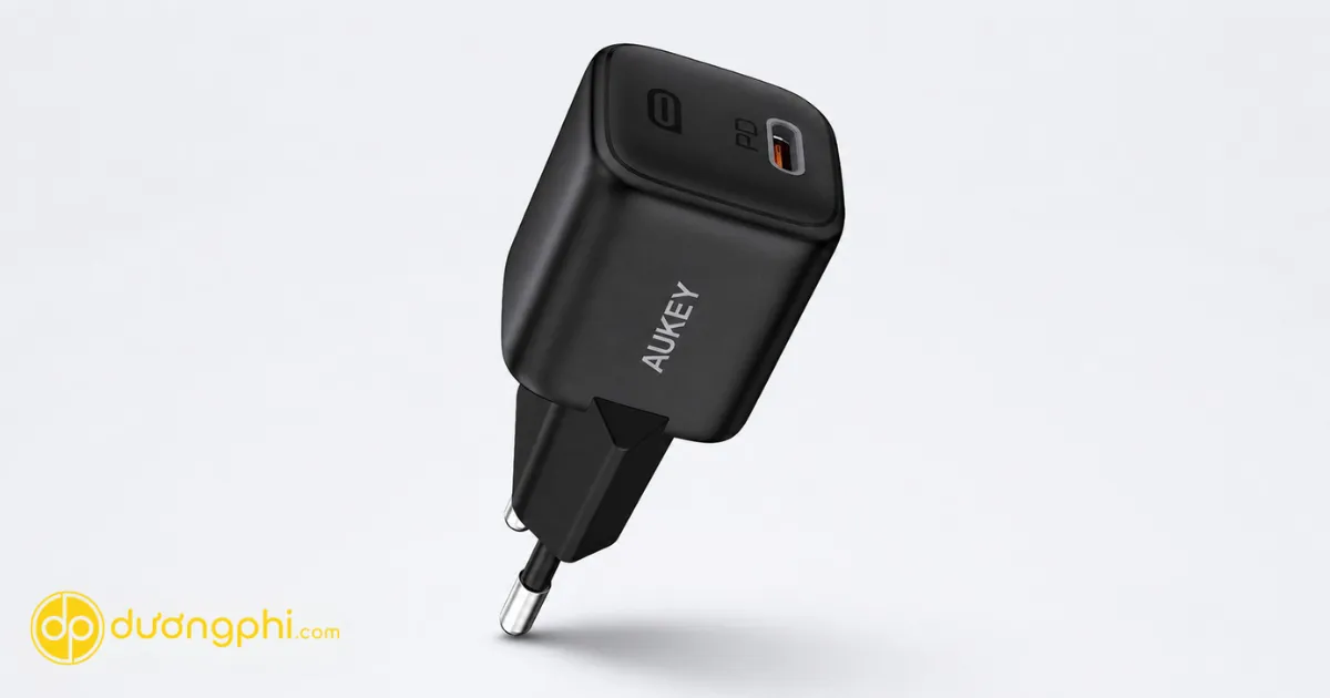 Củ sạc Aukey 20W Type-C PD hỗ trợ sạc nhanh cho iPhone