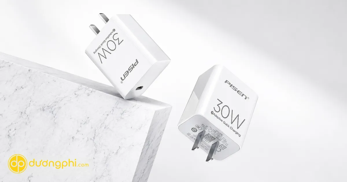 Củ sạc nhanh Pisen 30W Type-C chính hãng