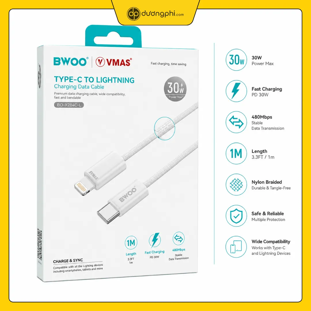 Cap Sac Type C To Lightning Bw00 60W