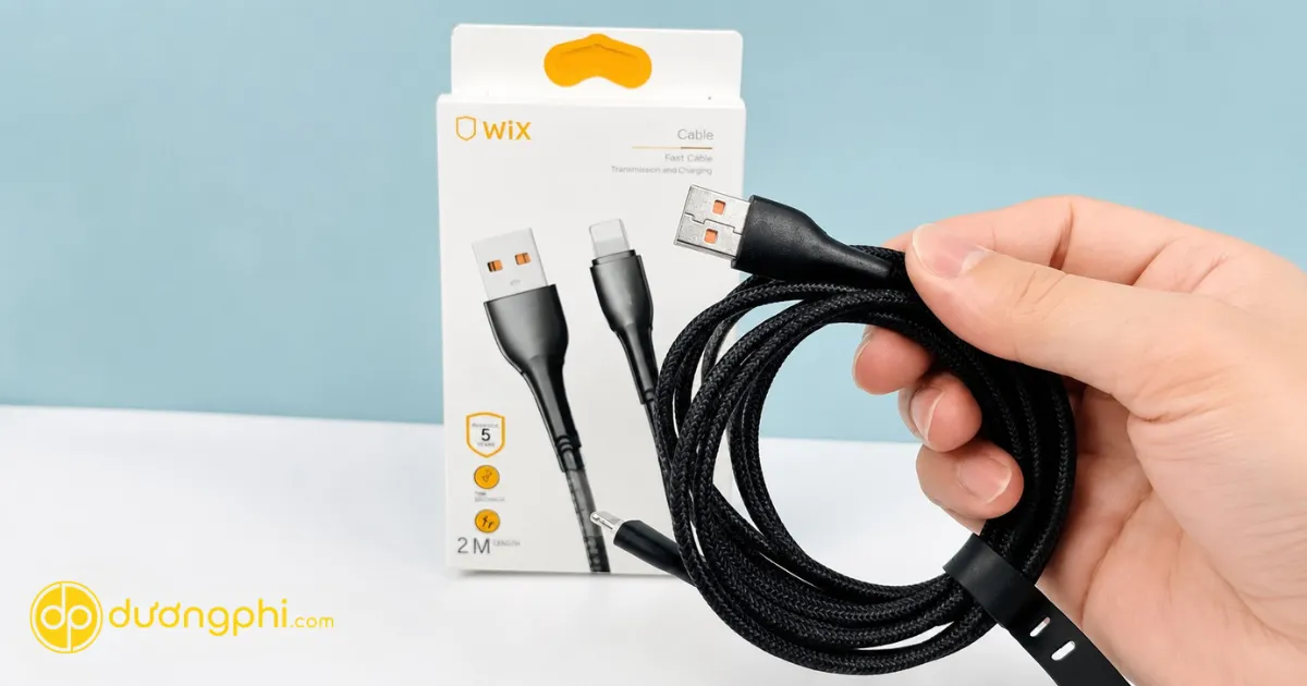 Cáp sạc Wix Type-C to Lightning 2M hỗ trợ sạc nhanh cho iPhone