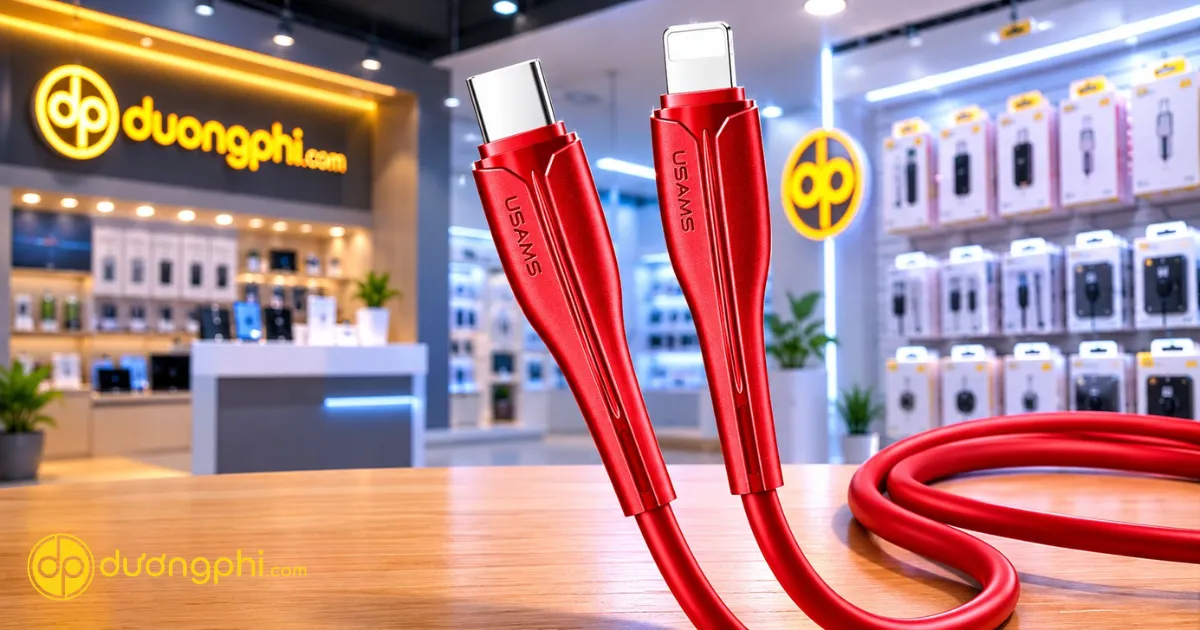 Dây sạc USAMS Type-C to Lightning U38 hỗ trợ sạc nhanh