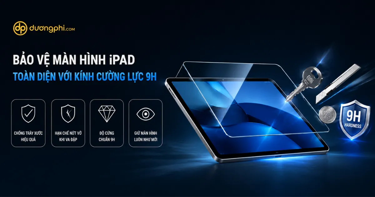 cuong luc ipad 9h chong tray