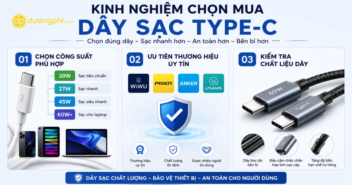 kinh nghiem chon day sac type c