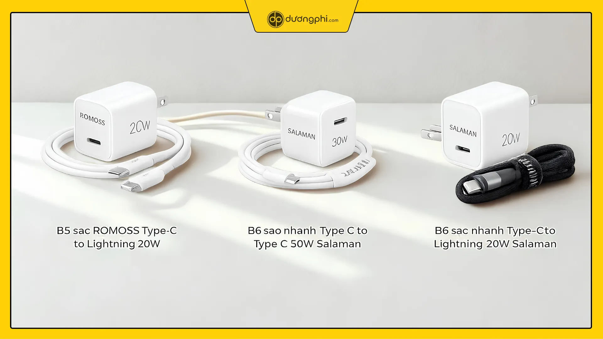 Bộ Sạc Nhanh Type-C – Giải Pháp Sạc Đồng Bộ Cho Mọi Thiết Bị Hiện Đại 1 Cu Sac Romoss Salaman 20W 30W